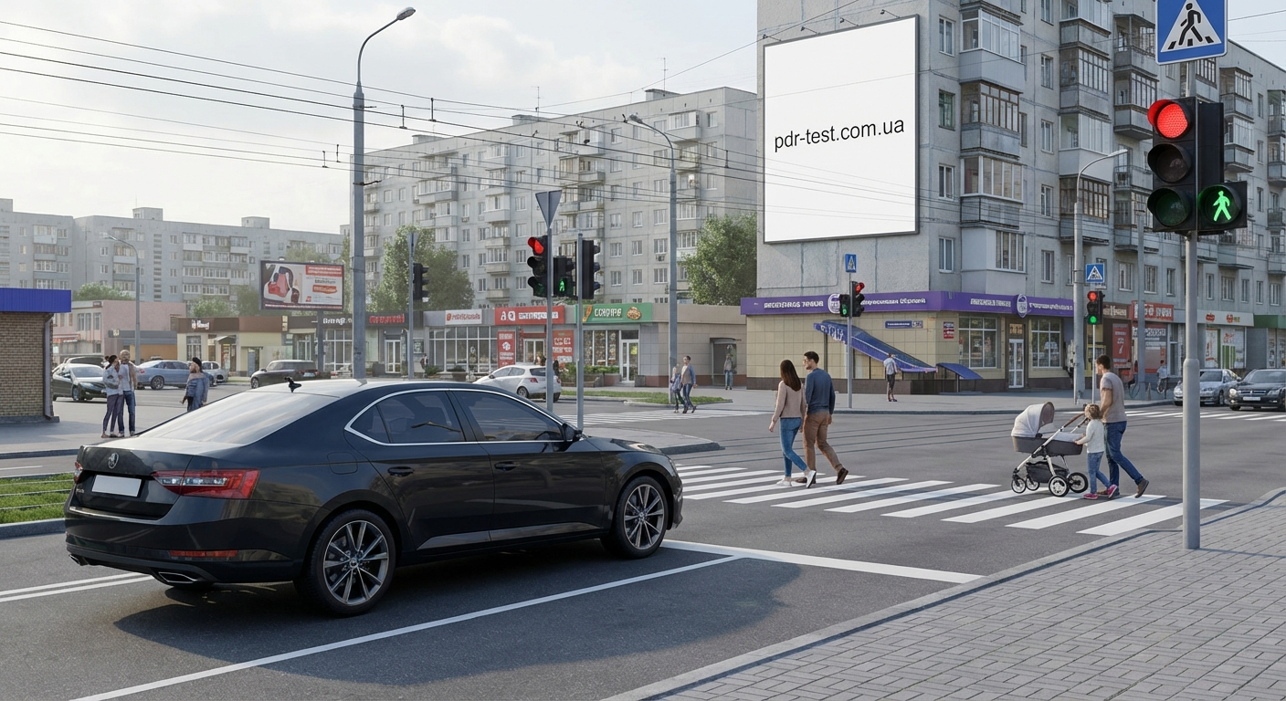 Проїзд пішохідних переходів та зупинок транспортних засобів