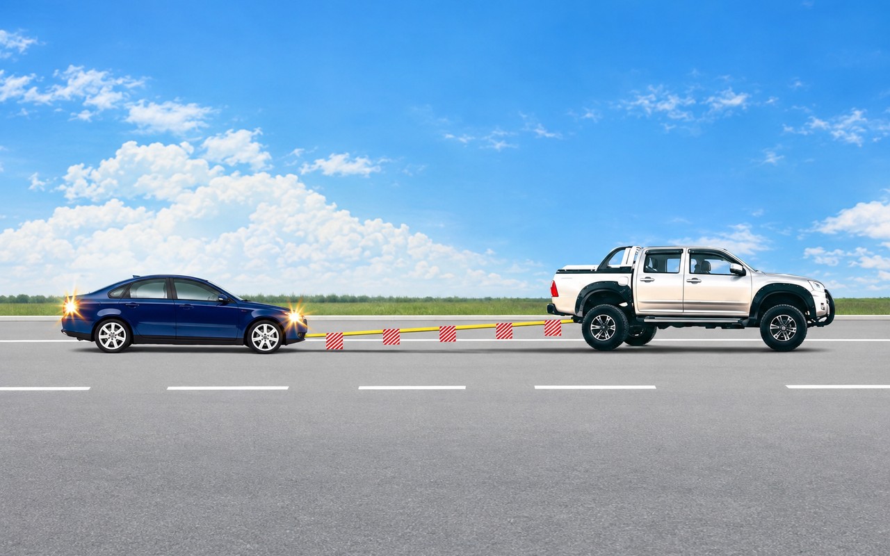 Ілюстрація: З якою максимальною швидкістю дозволено рух білому автомобілю на дорозі за межами населених пунктів?