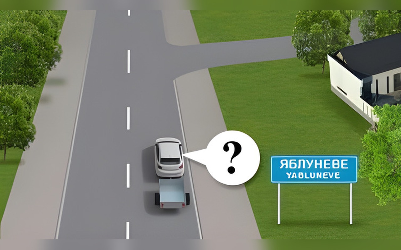 Ілюстрація: З якою максимальною швидкістю дозволено рух автомобілю з причепом в цьому місці дороги, якщо він бу…